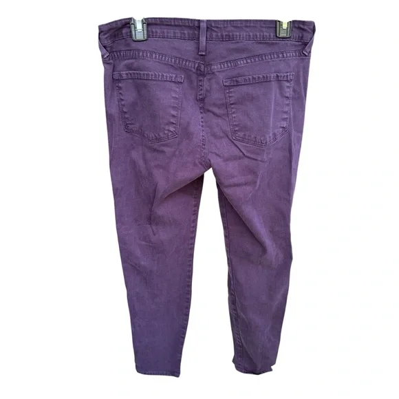 Just Black Women’s Mid Rise Slim Leg Dark Purple Denim Jean Zippered Leg Size 29 - Picture 6 of 9